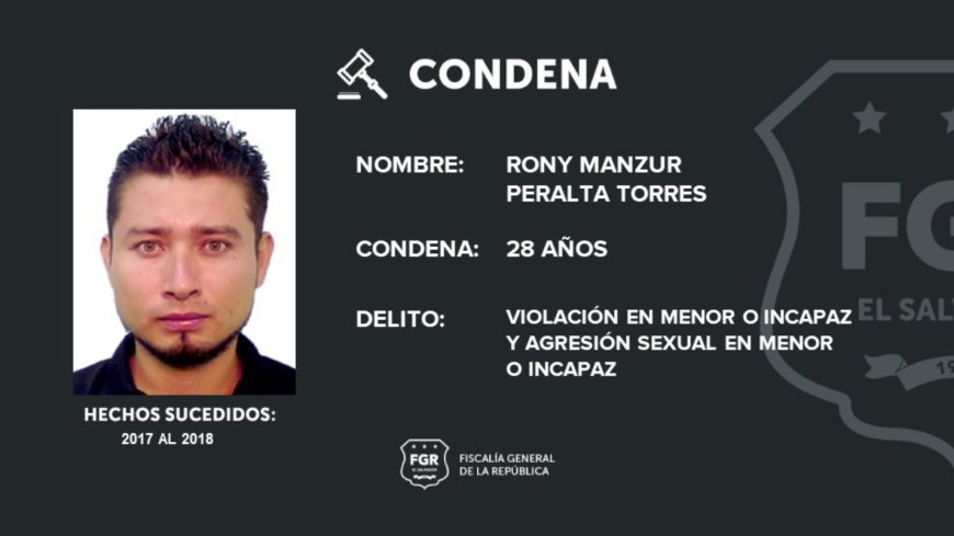 Condenan a 28 años de cárcel a abusador sexual de menor en Guazapa