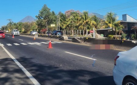 Hombre fallece al ser atropellado en carretera hacia Sonsonate