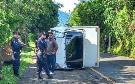 Accidente de tránsito sobre carretera hacia Santiago de María