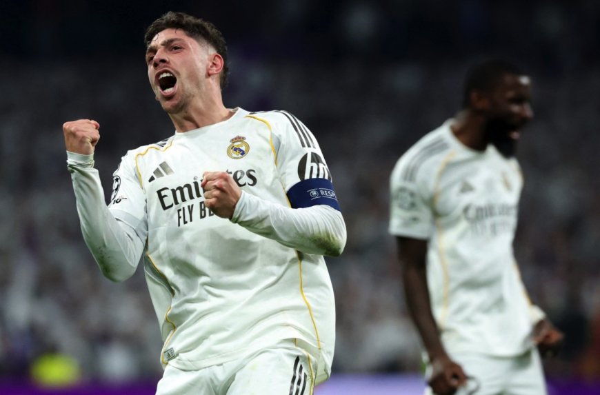 Valverde brilla con triplete y Real Madrid golpea fuerte al Manchester City en Champions