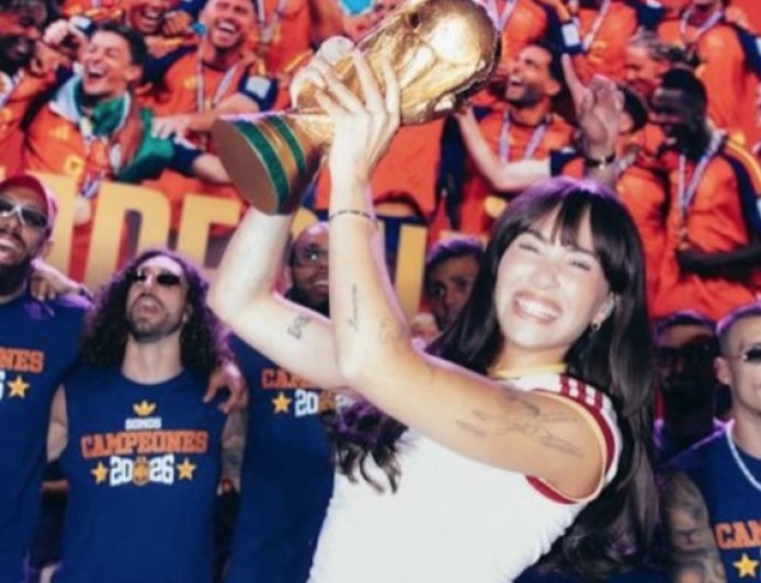 Aitana pone la banda sonora a la celebración de España tras conquistar el Mundial 2026