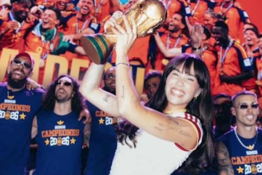 Aitana pone la banda sonora a la celebración de España tras conquistar el Mundial 2026