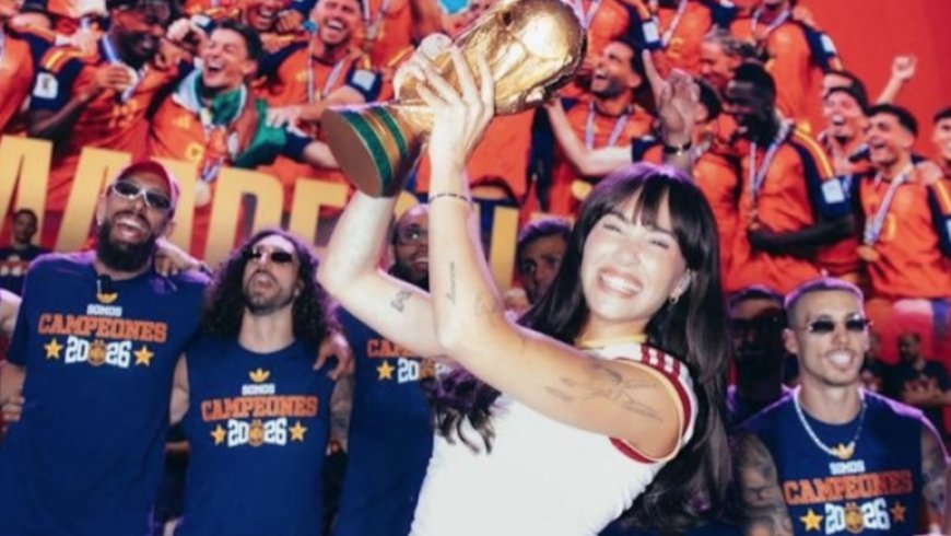 Aitana pone la banda sonora a la celebración de España tras conquistar el Mundial 2026