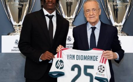Yan Diomande es presentado como nuevo jugador del Real Madrid