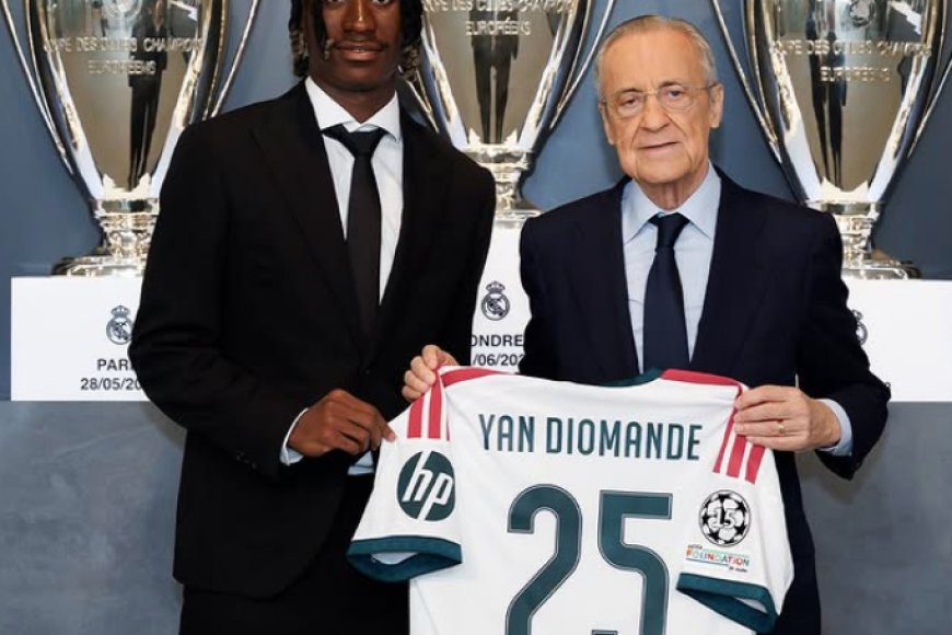 Yan Diomande es presentado como nuevo jugador del Real Madrid